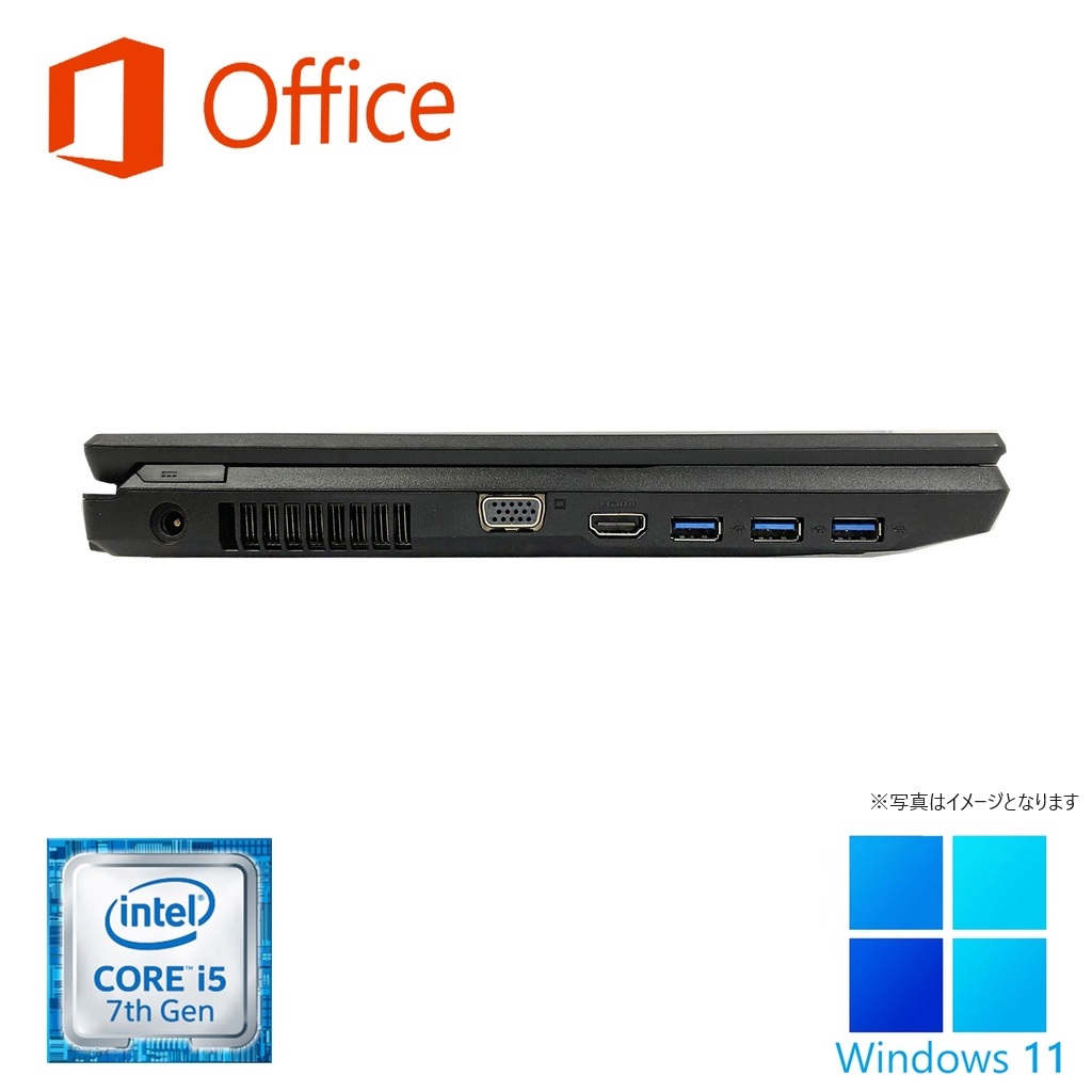 富士通 ノートPC A577/15.6型フルHD/Win 11 Pro/MS Office 2019  H&B/Corei5-7200U/WIFI/Bluetooth/DVD-RW/4GB/SSD128GB (整備済み品) | Miracle